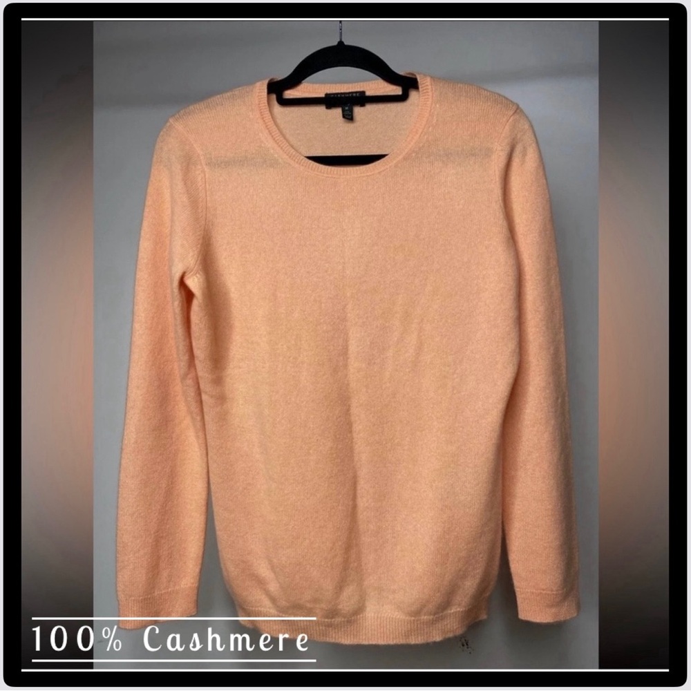 Charter Club Cashmere Sweater Crew Neck Orange Spring - Medium